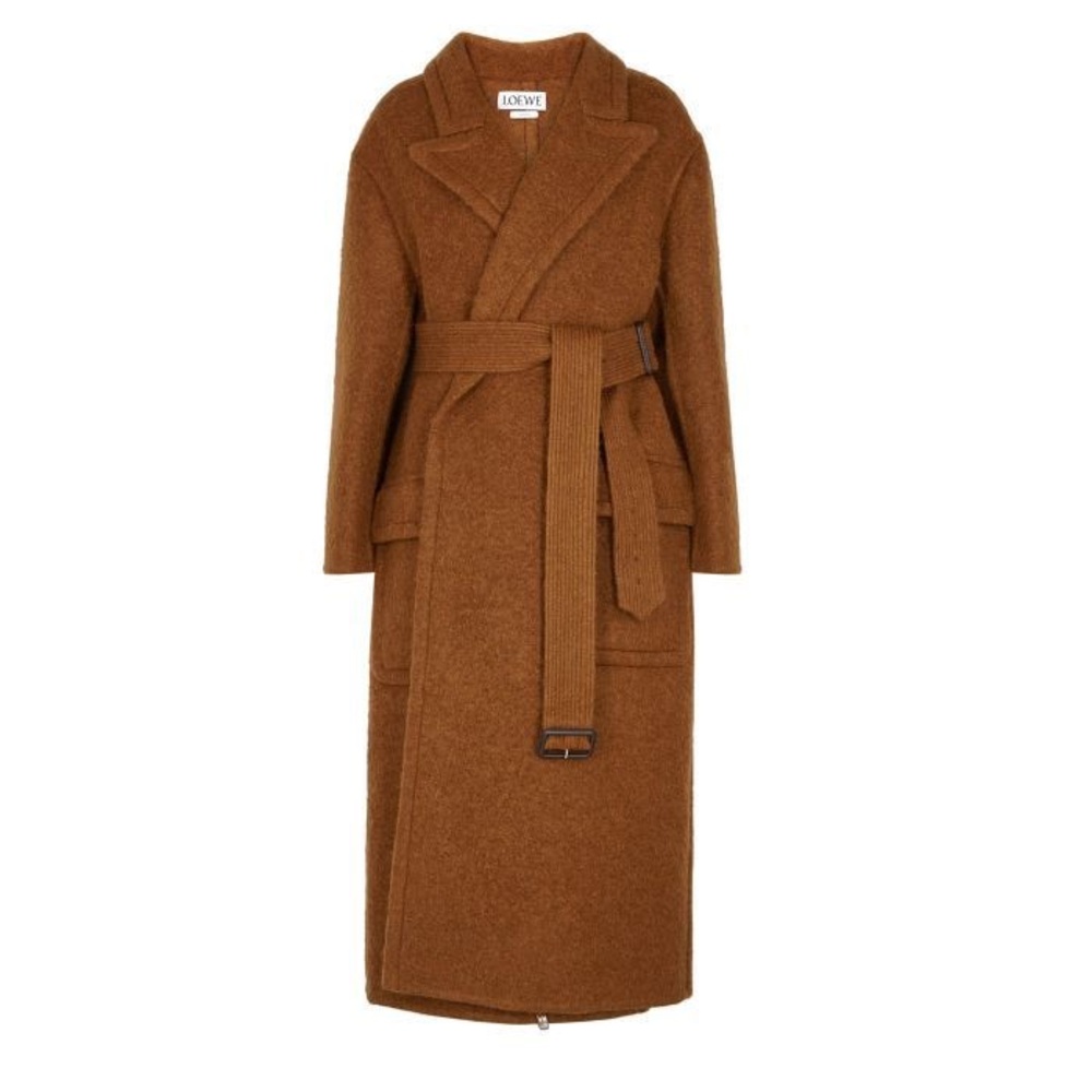 Loewe X Charles Rennie Mackintosh Brown Mohair Blend Coat